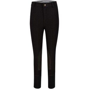 TuffRider Horseback Riding Ribb Knee Patch Breeches  Youth Girls 14  Black